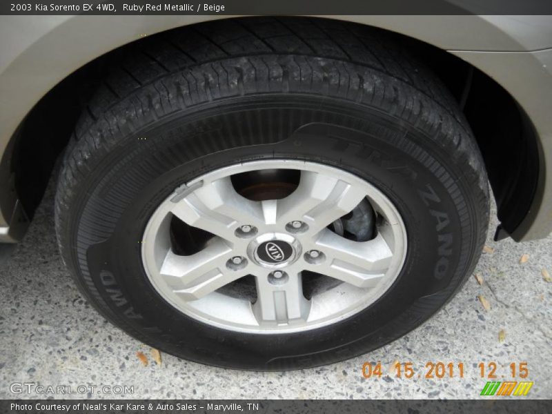 Ruby Red Metallic / Beige 2003 Kia Sorento EX 4WD
