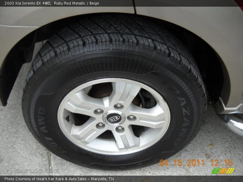 Ruby Red Metallic / Beige 2003 Kia Sorento EX 4WD