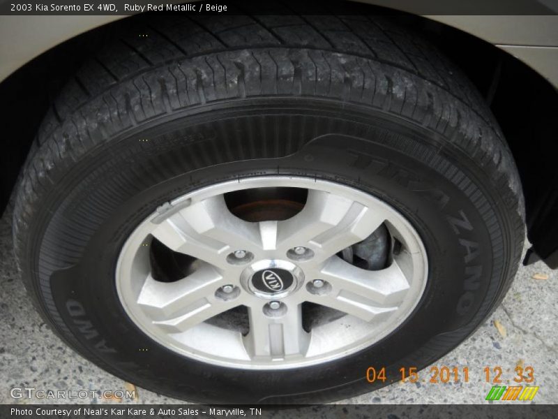 Ruby Red Metallic / Beige 2003 Kia Sorento EX 4WD