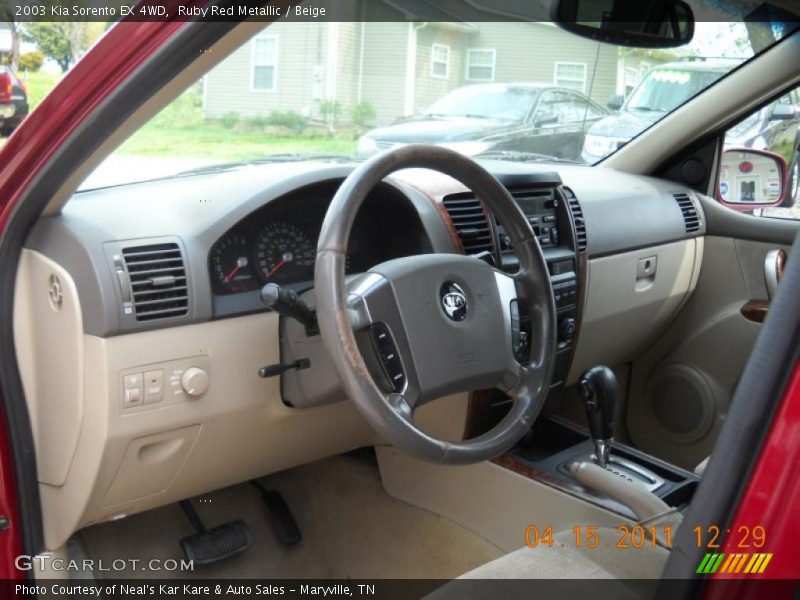 Ruby Red Metallic / Beige 2003 Kia Sorento EX 4WD