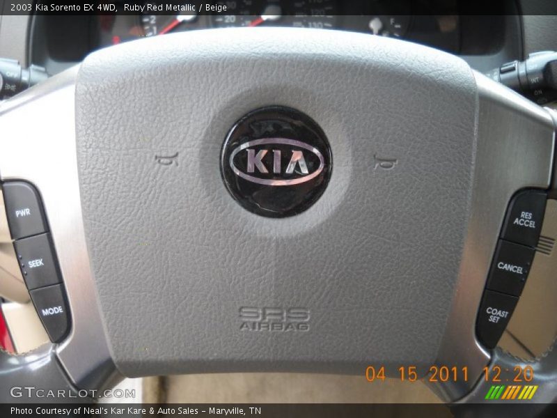 Ruby Red Metallic / Beige 2003 Kia Sorento EX 4WD