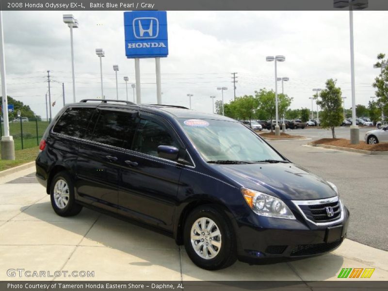 Baltic Blue Pearl / Gray 2008 Honda Odyssey EX-L