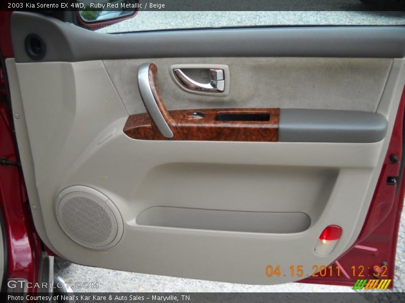 Ruby Red Metallic / Beige 2003 Kia Sorento EX 4WD