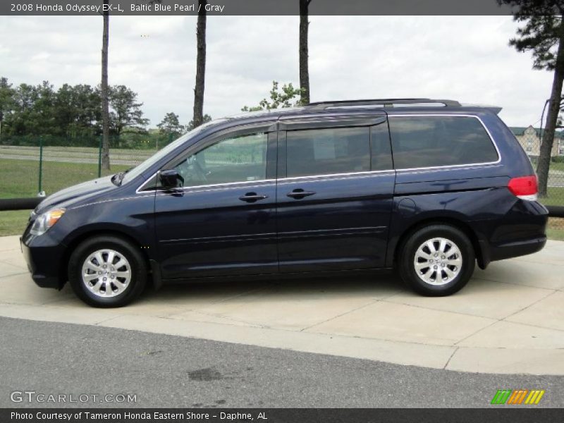Baltic Blue Pearl / Gray 2008 Honda Odyssey EX-L