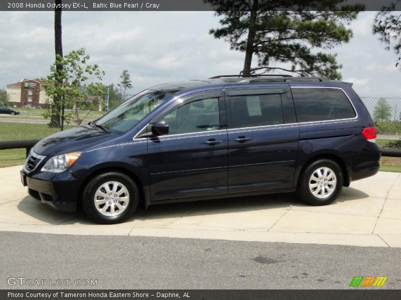 Baltic Blue Pearl / Gray 2008 Honda Odyssey EX-L