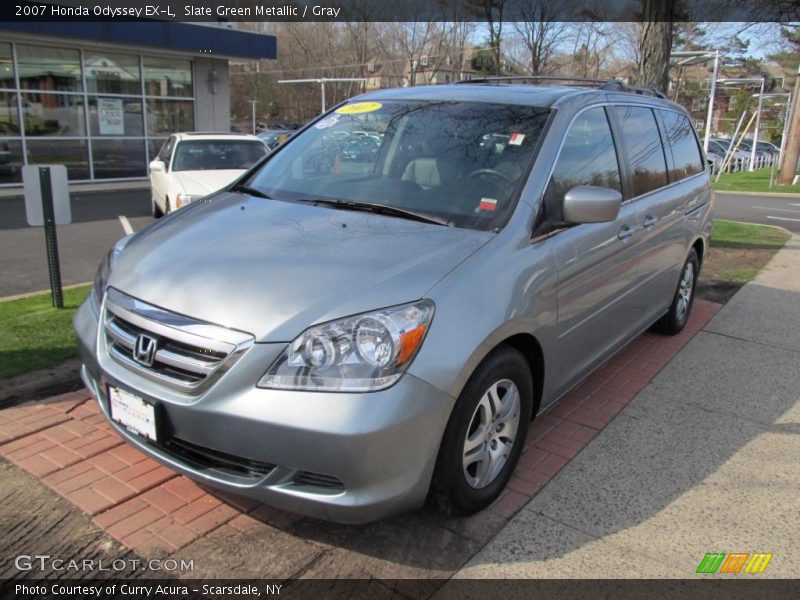 Slate Green Metallic / Gray 2007 Honda Odyssey EX-L