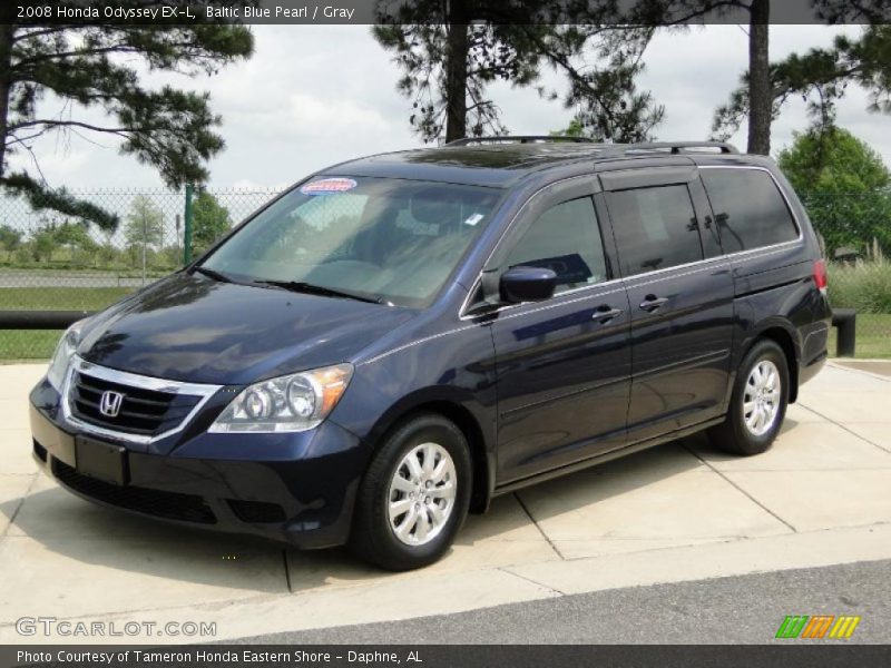 Baltic Blue Pearl / Gray 2008 Honda Odyssey EX-L