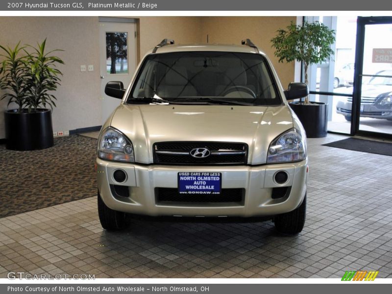 Platinum Metallic / Beige 2007 Hyundai Tucson GLS