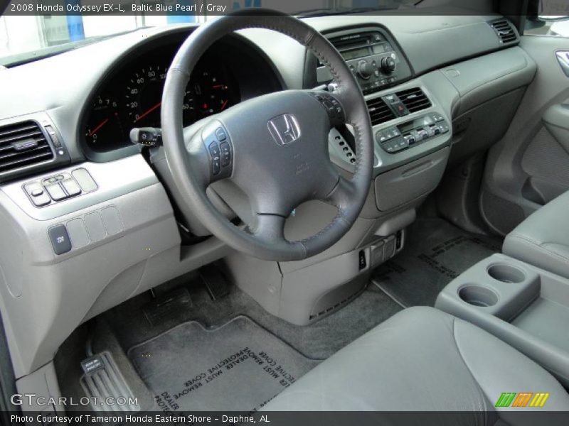 Baltic Blue Pearl / Gray 2008 Honda Odyssey EX-L