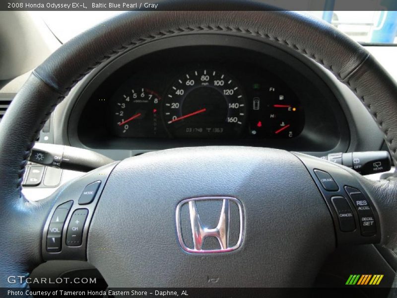 Baltic Blue Pearl / Gray 2008 Honda Odyssey EX-L