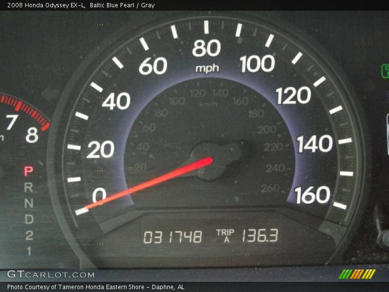 Baltic Blue Pearl / Gray 2008 Honda Odyssey EX-L