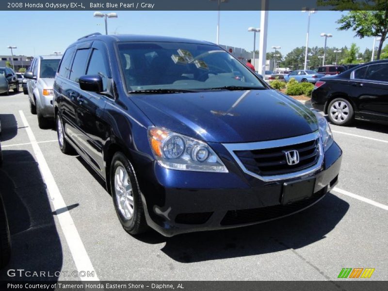 Baltic Blue Pearl / Gray 2008 Honda Odyssey EX-L