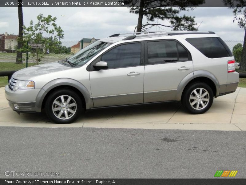 Silver Birch Metallic / Medium Light Stone 2008 Ford Taurus X SEL