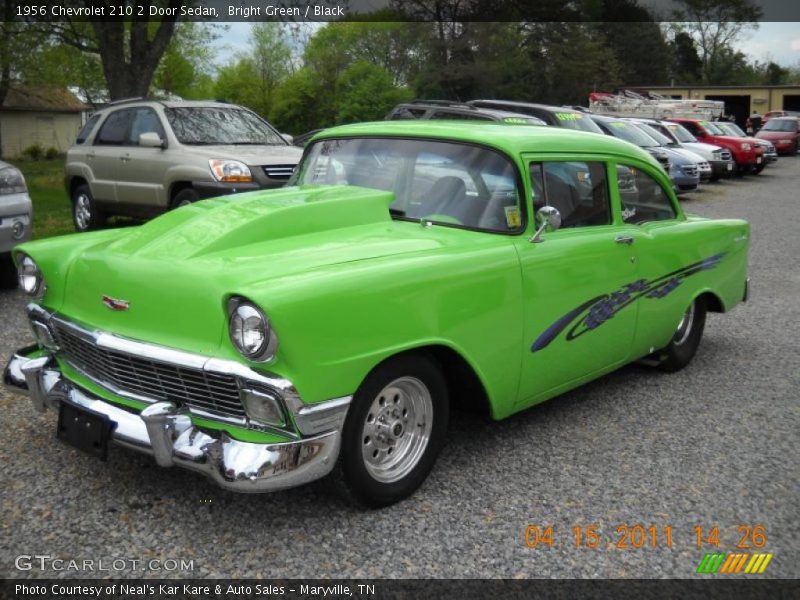 Bright Green / Black 1956 Chevrolet 210 2 Door Sedan