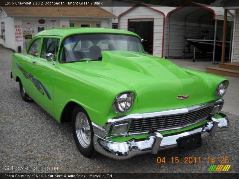 Bright Green / Black 1956 Chevrolet 210 2 Door Sedan