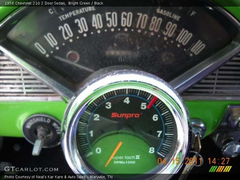 Bright Green / Black 1956 Chevrolet 210 2 Door Sedan