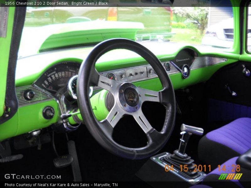 Bright Green / Black 1956 Chevrolet 210 2 Door Sedan