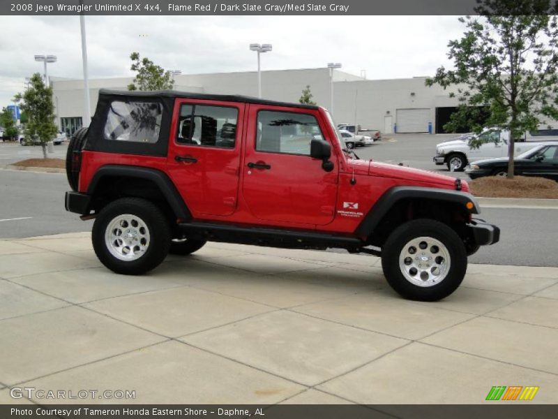 Flame Red / Dark Slate Gray/Med Slate Gray 2008 Jeep Wrangler Unlimited X 4x4