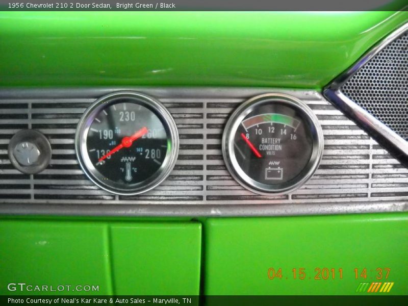 Bright Green / Black 1956 Chevrolet 210 2 Door Sedan