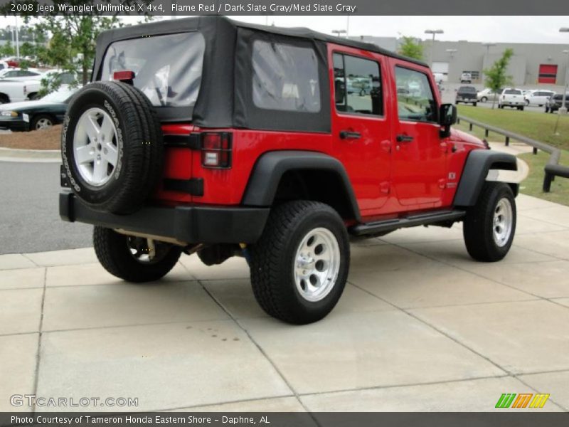 Flame Red / Dark Slate Gray/Med Slate Gray 2008 Jeep Wrangler Unlimited X 4x4