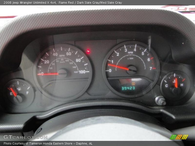 Flame Red / Dark Slate Gray/Med Slate Gray 2008 Jeep Wrangler Unlimited X 4x4