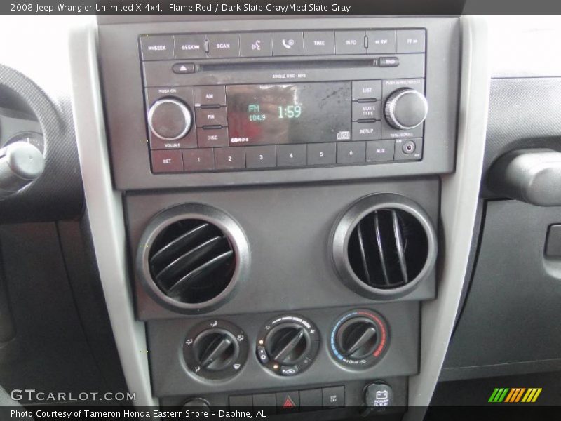 Flame Red / Dark Slate Gray/Med Slate Gray 2008 Jeep Wrangler Unlimited X 4x4