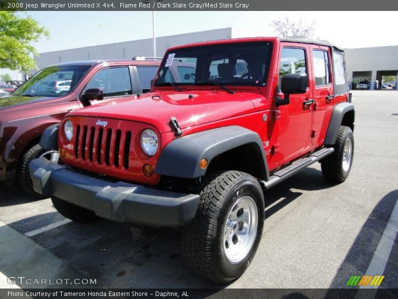 Flame Red / Dark Slate Gray/Med Slate Gray 2008 Jeep Wrangler Unlimited X 4x4