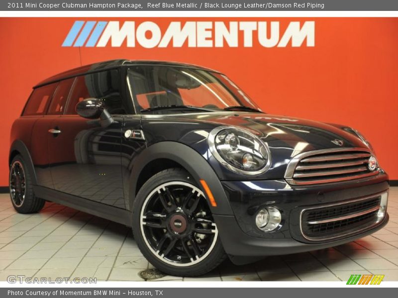 Reef Blue Metallic / Black Lounge Leather/Damson Red Piping 2011 Mini Cooper Clubman Hampton Package