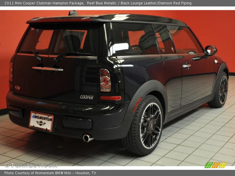 Reef Blue Metallic / Black Lounge Leather/Damson Red Piping 2011 Mini Cooper Clubman Hampton Package