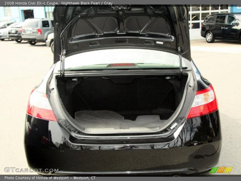 Nighthawk Black Pearl / Gray 2008 Honda Civic EX-L Coupe