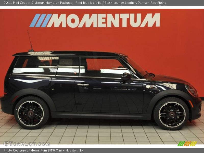 Reef Blue Metallic / Black Lounge Leather/Damson Red Piping 2011 Mini Cooper Clubman Hampton Package