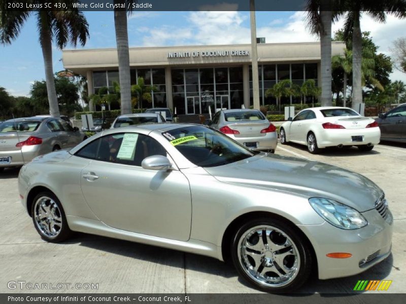 White Gold Crystal / Saddle 2003 Lexus SC 430