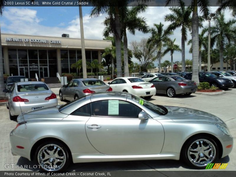 White Gold Crystal / Saddle 2003 Lexus SC 430