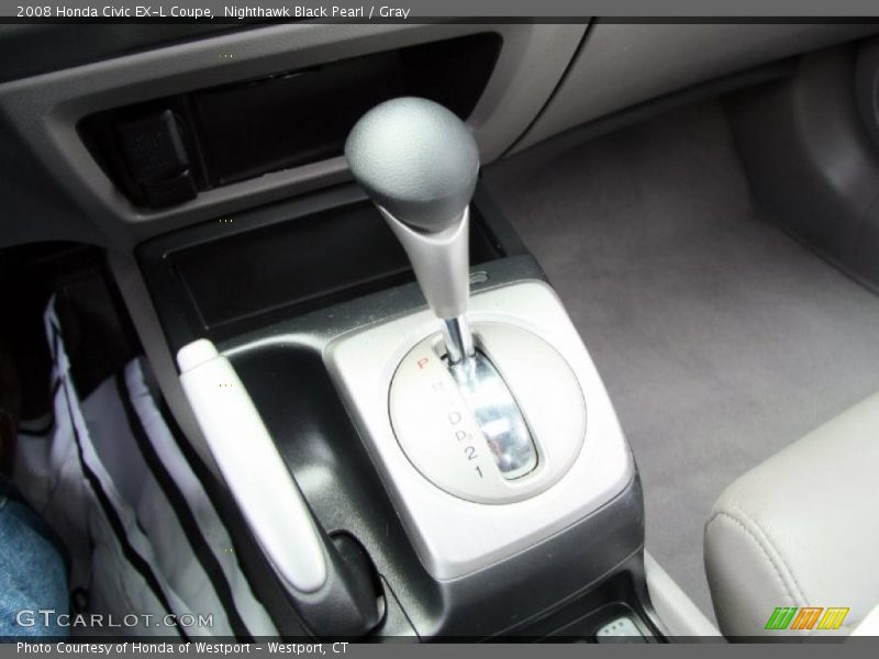 Nighthawk Black Pearl / Gray 2008 Honda Civic EX-L Coupe