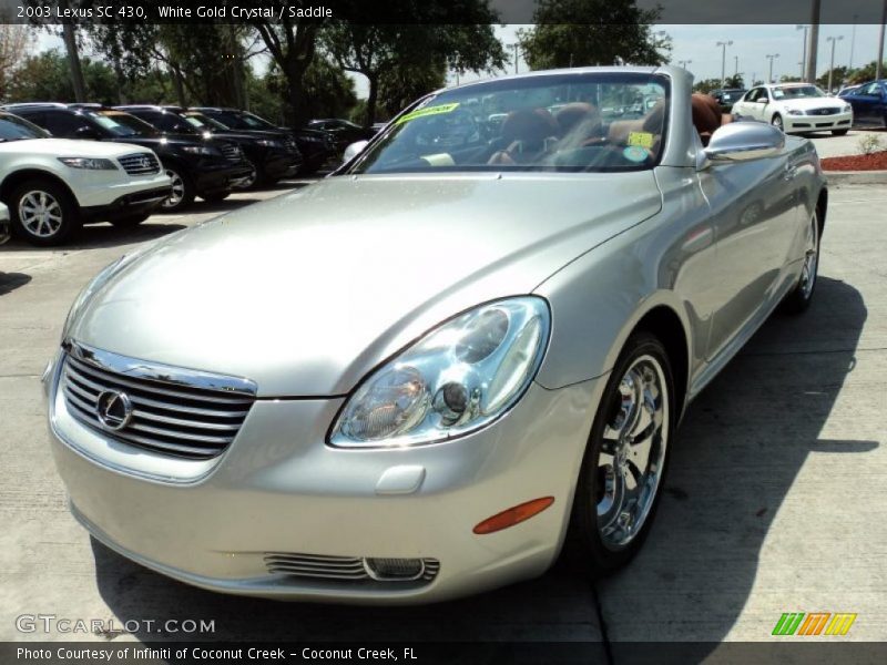 White Gold Crystal / Saddle 2003 Lexus SC 430