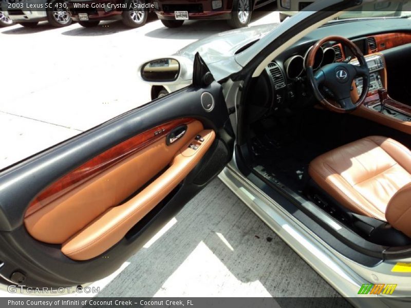 White Gold Crystal / Saddle 2003 Lexus SC 430
