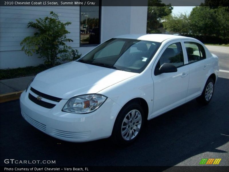 Summit White / Gray 2010 Chevrolet Cobalt LS Sedan