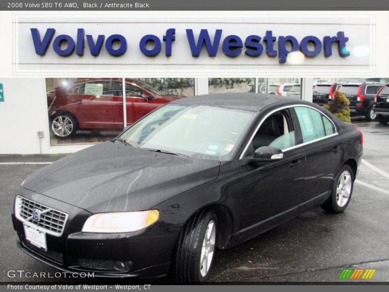 Black / Anthracite Black 2008 Volvo S80 T6 AWD