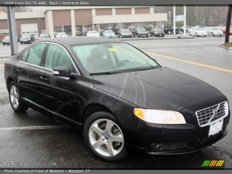 Black / Anthracite Black 2008 Volvo S80 T6 AWD