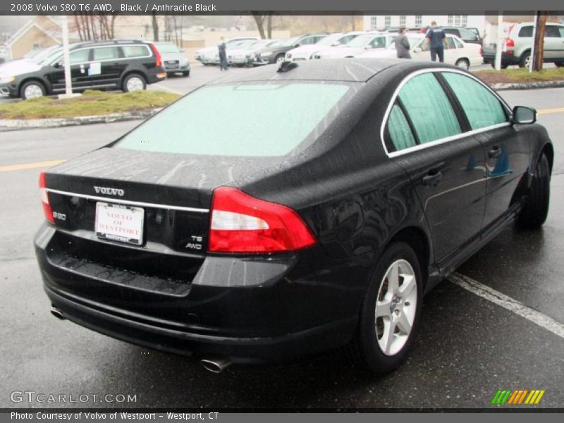 Black / Anthracite Black 2008 Volvo S80 T6 AWD