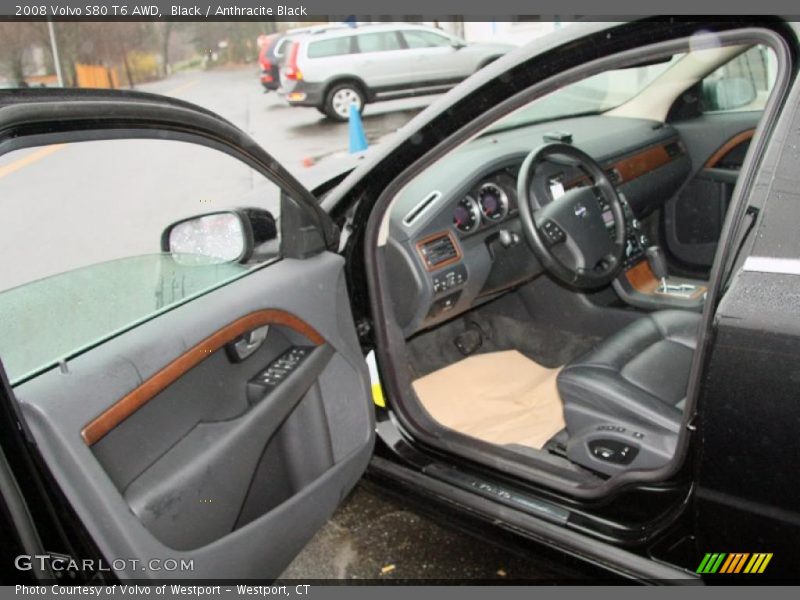 Black / Anthracite Black 2008 Volvo S80 T6 AWD