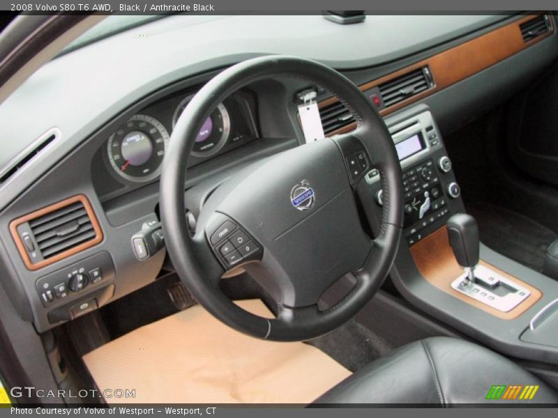 Black / Anthracite Black 2008 Volvo S80 T6 AWD