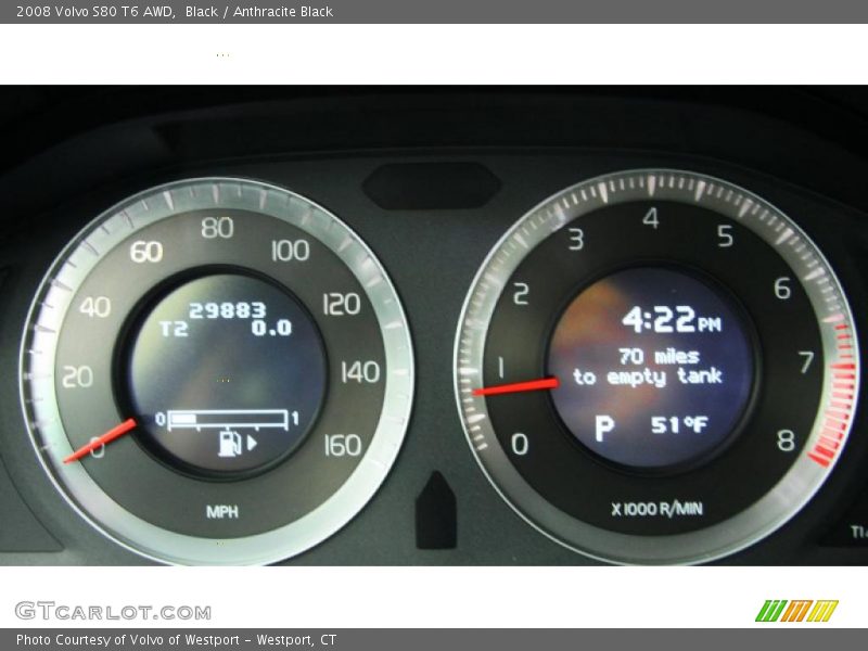 Black / Anthracite Black 2008 Volvo S80 T6 AWD