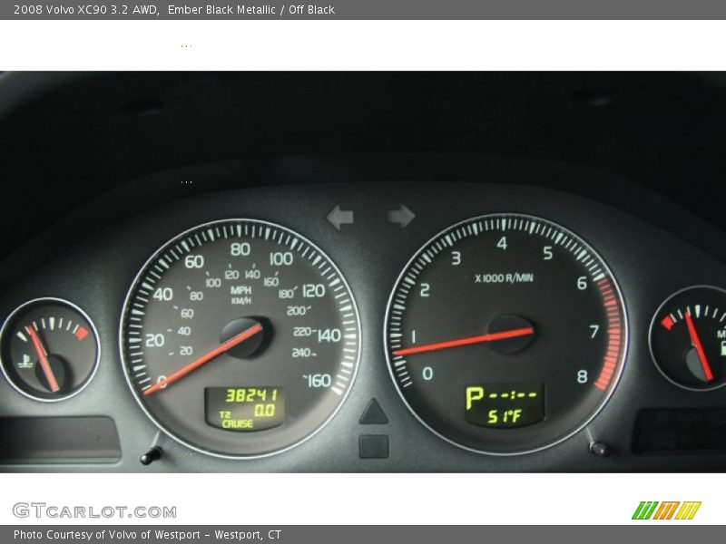 Ember Black Metallic / Off Black 2008 Volvo XC90 3.2 AWD