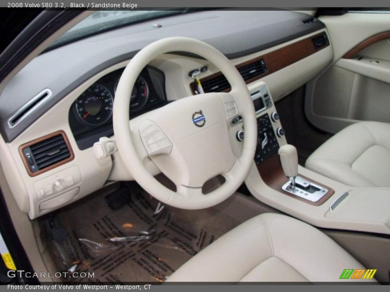 Black / Sandstone Beige 2008 Volvo S80 3.2