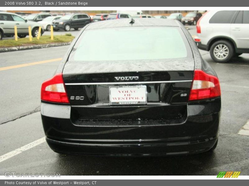 Black / Sandstone Beige 2008 Volvo S80 3.2