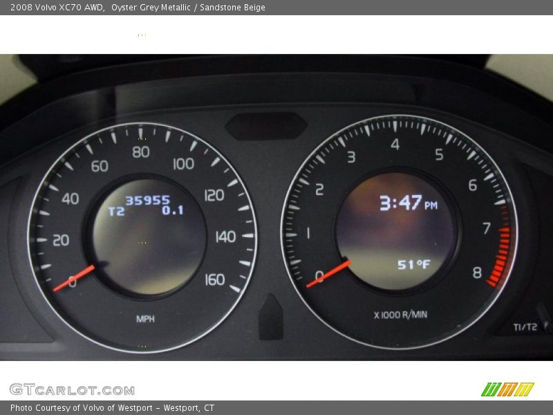 Oyster Grey Metallic / Sandstone Beige 2008 Volvo XC70 AWD