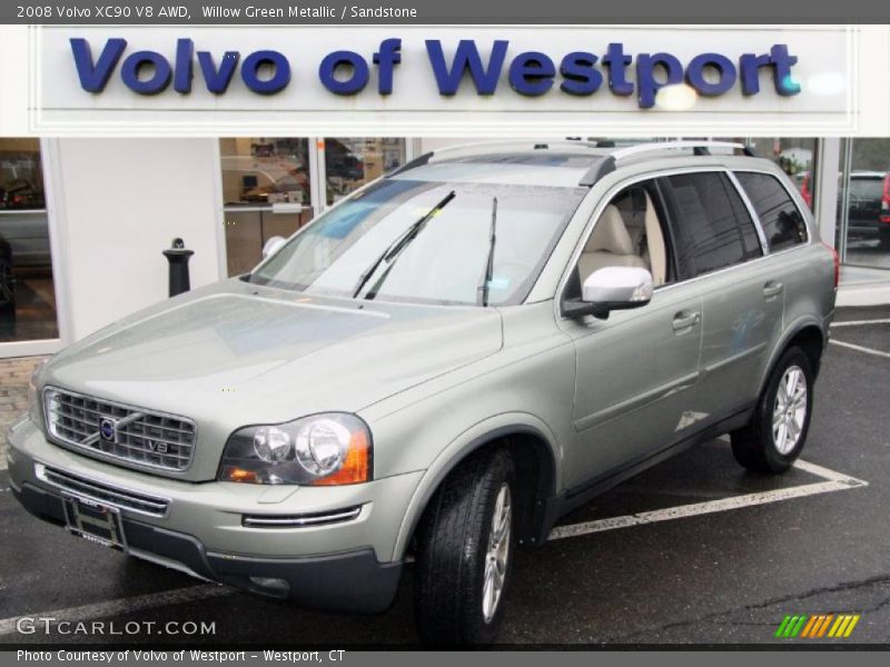 Willow Green Metallic / Sandstone 2008 Volvo XC90 V8 AWD