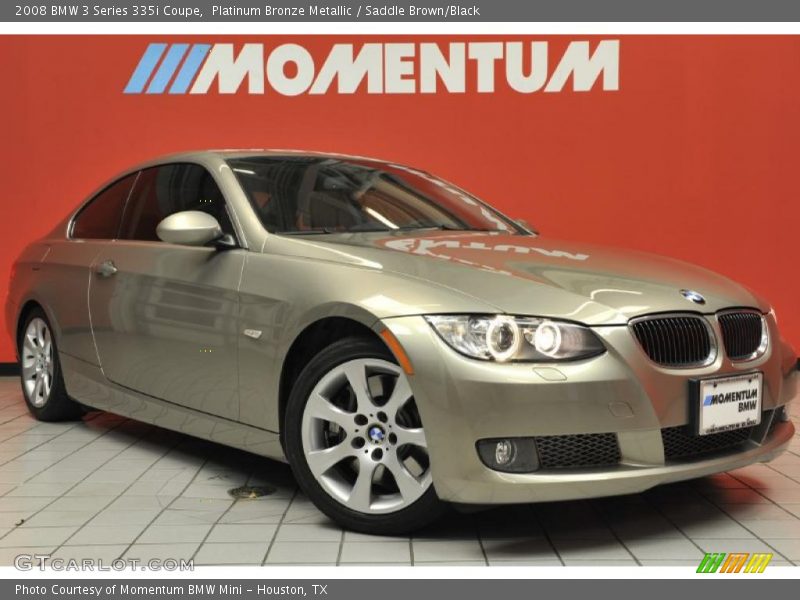 Platinum Bronze Metallic / Saddle Brown/Black 2008 BMW 3 Series 335i Coupe