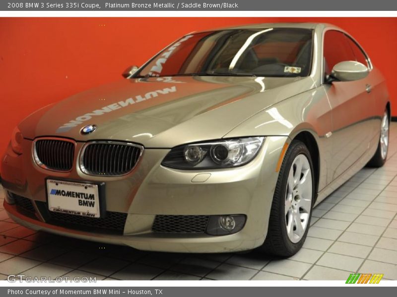 Platinum Bronze Metallic / Saddle Brown/Black 2008 BMW 3 Series 335i Coupe
